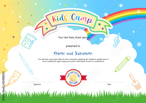 certificate template kids