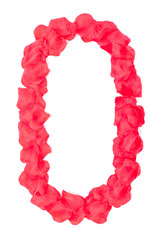 Rose petals as number