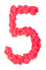 Rose petals as number