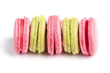 Tasty macaroons in two colors