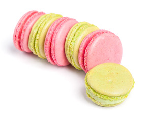 Tasty macaroons in two colors