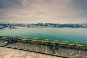 San Sebastian in Spain from fortress walls