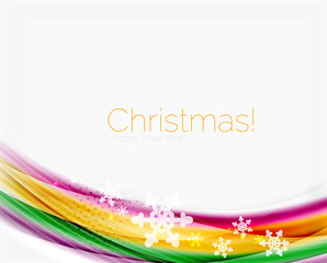 Christmas wave abstract background