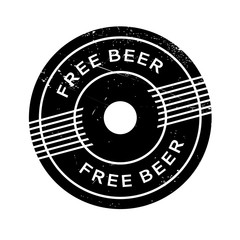 Free Beer rubber stamp. Grunge design with dust scratches. Effects can be easily removed for a clean, crisp look. Color is easily changed.