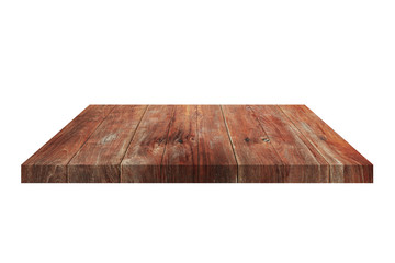 Wooden table top view.