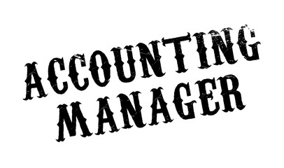Accounting Manager rubber stamp. Grunge design with dust scratches. Effects can be easily removed for a clean, crisp look. Color is easily changed.