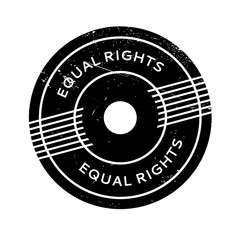 Equal Rights rubber stamp. Grunge design with dust scratches. Effects can be easily removed for a clean, crisp look. Color is easily changed.