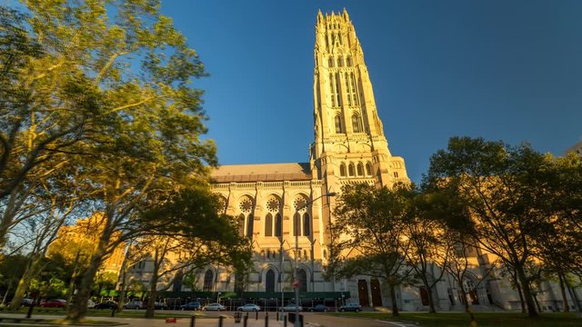 New York The Bronx borough Church City park Day timelapse