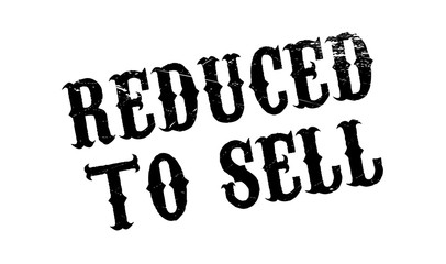 Reduced To Sell rubber stamp. Grunge design with dust scratches. Effects can be easily removed for a clean, crisp look. Color is easily changed.