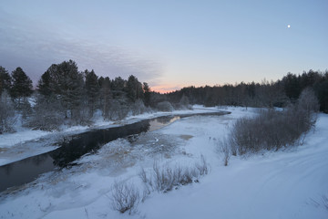 Daugava river in winter