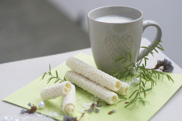 coconut cookies with milk
