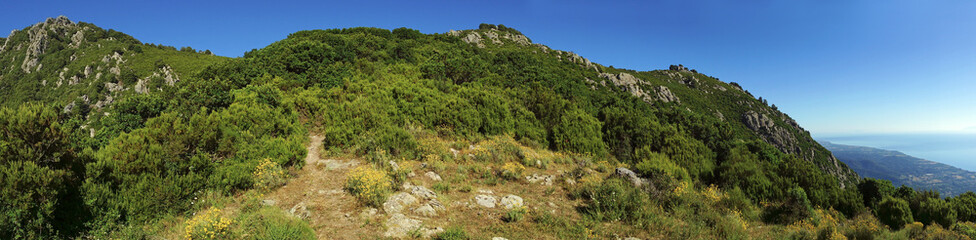 Fototapeta na wymiar panorama sur la cote est de la Haute Corse