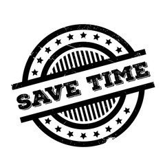 Save Time rubber stamp. Grunge design with dust scratches. Effects can be easily removed for a clean, crisp look. Color is easily changed.