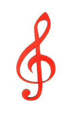 Fototapeta premium Red clef isolated on white