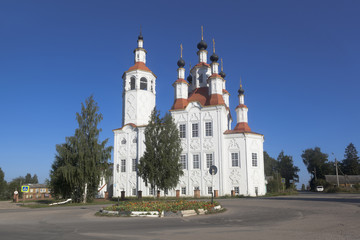 Fototapeta na wymiar Church of the Entry of the Lord into Jerusalem in Totma, Vologda Region, Russia
