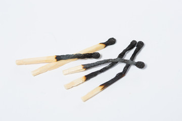 the matches on a white