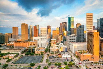 Fotobehang De horizon van de binnenstad van Houston © f11photo