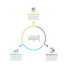 Thin line flat element for infographic.