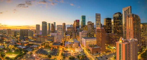 Foto op Plexiglas Skyline van de binnenstad van Houston © f11photo