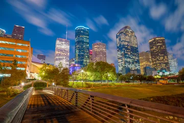 Badezimmer Foto Rückwand Downtown Houston skyline © f11photo