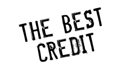 The Best Credit rubber stamp. Grunge design with dust scratches. Effects can be easily removed for a clean, crisp look. Color is easily changed.