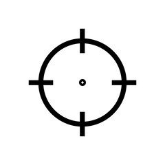 Aim icon flat. Illustration isolated on white background. Vector grey sign symbol