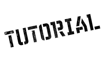Tutorial rubber stamp. Grunge design with dust scratches. Effects can be easily removed for a clean, crisp look. Color is easily changed.