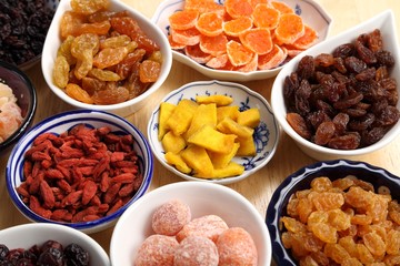 Dried fruits.
