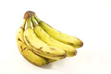 
Ripe sweet bananas, isolated on a white background