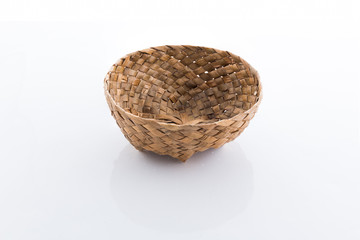 wicker basket isolated