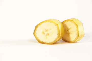 
Ripe sweet bananas, isolated on a white background