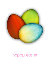 Colorful painted Easter eggs, resurrection holiday background greeting card element