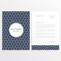 Fototapeta na wymiar stylish letterhead design with hexagonal pattern