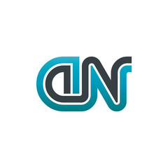 Initial Letter GN Linked Design Logo