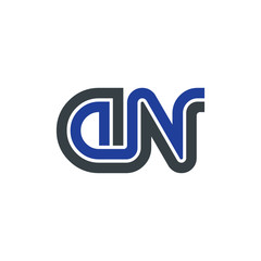 Initial Letter GN Linked Design Logo