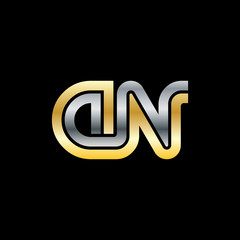 Initial Letter GN Linked Design Logo