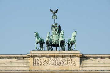Obraz premium Quadriga auf dem Brandenburger Tor in Berlin, Deutschland