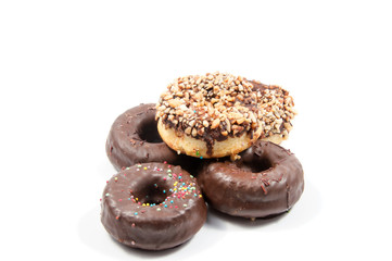 doughnut or donut isolated on white background cutout