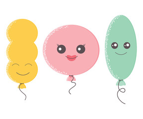 Funny colorful balloons