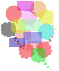 Colored Speech Bubbles Group