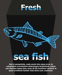 large sea fish vector