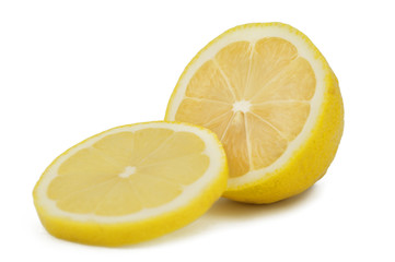 Fototapeta na wymiar Lemon slices isolate on a white background
