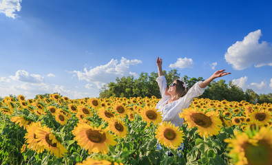Woman With Sunflower