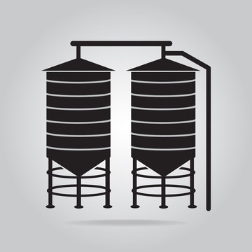 Agricultural silo icon