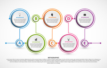 Abstract options infographics template. Infographics for business presentations or information banner.