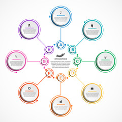 Abstract options infographics template. Infographics for business presentations or information banner.