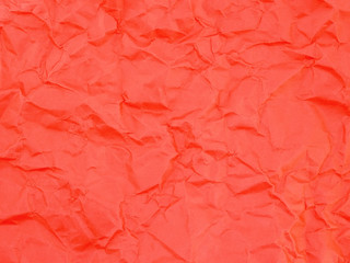 crumpled red paper texture, creases parchment abstract pattern background