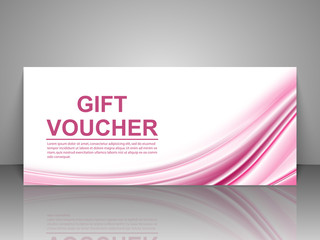Gift voucher template. Greeting card for Valentine Day