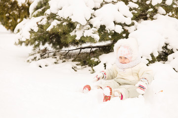 Portrait of a Girl in the winter forest