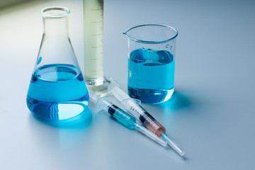 Glassware for experiment chemical in Lab.